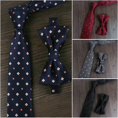 复古刺绣花纹韩版窄领带男 结婚正装商务时尚休闲小6cm新郎领带