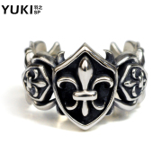 YUKI men''s domineering S925 silver finger ring ring ring ring single city boy-style Thai silver ring