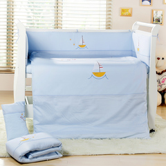 婴儿床上用品套件纯棉婴儿床围 宝宝床围可拆洗纯棉秋冬可定做