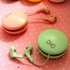 DIID糖果色马卡龙耳机盒入耳式手机耳麦耳机 韩可爱音乐女生彩色