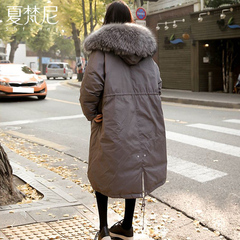 2016新款韩版牛角扣棉衣女中长款面包服韩国学生棉服棉袄冬季外套