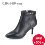 C.BANNER/banner 2015 new leather belt buckle pointy boots and winter boots A5514103