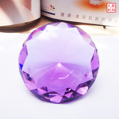 浅紫色水晶钻石摆件创意家居装饰100MM办公橱窗柜台摆件二个包邮