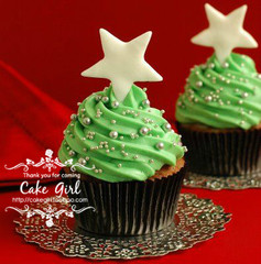 cakegirl 杭州同城 翻糖纸杯蛋糕cupcake 圣诞节聚会 8个起订