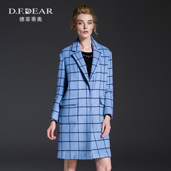 D．F．DEAR/德菲蒂奥毛呢外套中长款羊绒呢子大衣女冬季新品