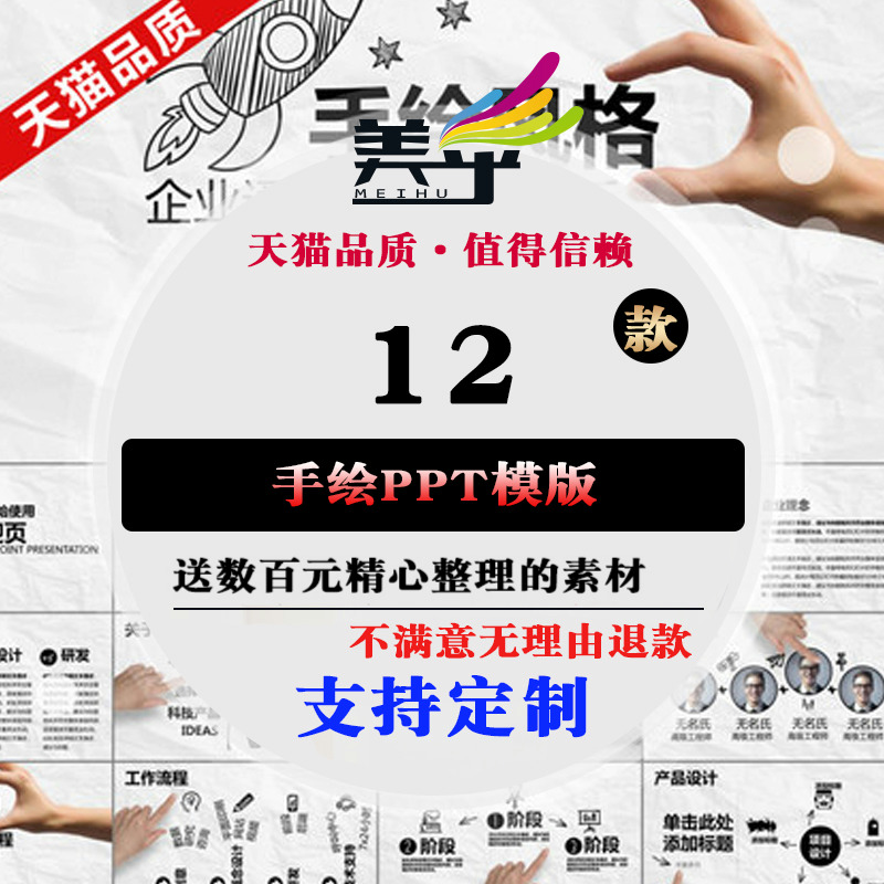 创意手绘风格商务PPT动态模板工作汇报应聘求职通用素材定制2|ruв категории персональные настройки/разработка услуг/DIY, разработка услуг, разработка материалов \ исходный файл - от Buy2taobao.com для оказания профессиональной услуги покупки агента Taobao