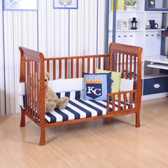 婴儿床实木欧式宝宝床贝乐堡白色儿童松木床游戏床护栏bb床