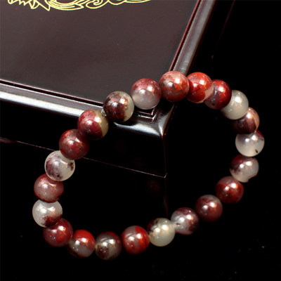 【珍品鸡血玉】鸡血玉手链 色泽鲜红艳丽