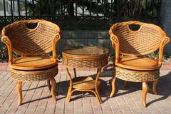 子竹家具真藤椅子茶几三件套转椅摇椅休闲椅组合庭院桌椅阳台特价