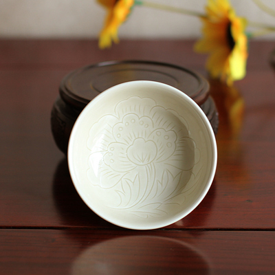 【闲趣定窑】国大师 和焕 四君子之菊花盏 创新定 当代定瓷三杰