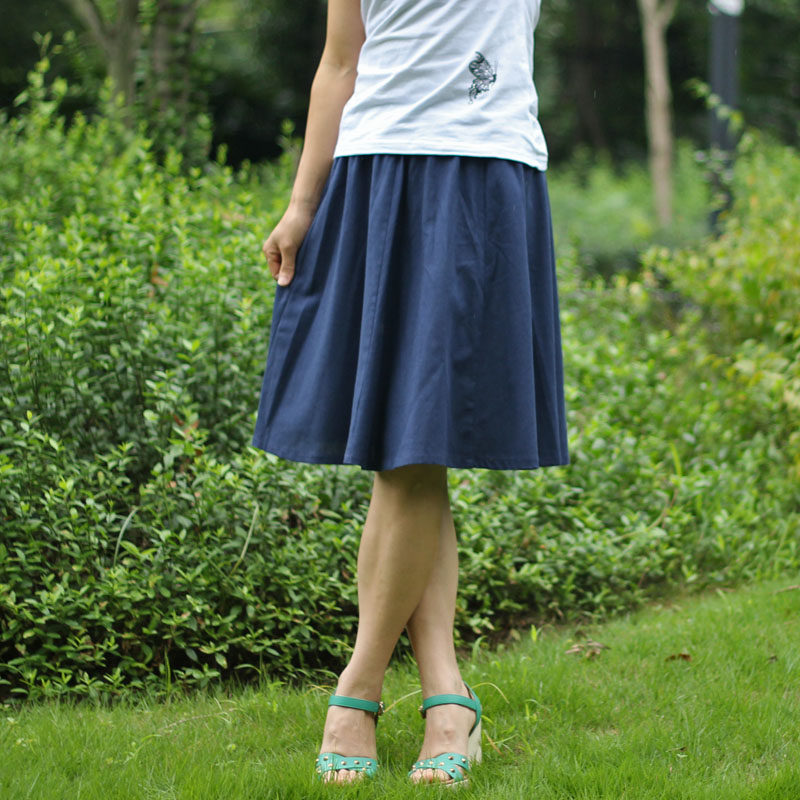 亚麻短裙半身裙棉麻