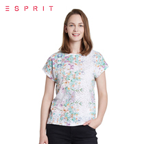 【折】ESPRIT EDC 女士印花款圆领短袖T恤-045CC1K011 吊牌价299