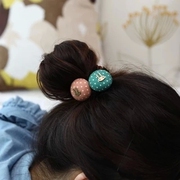 Know Richie jewelry rope made by the Korean version of firing in bursts of fabric waves lap the rabbit hair jewelry hair band flower head band