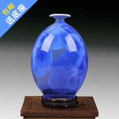 景德镇陶瓷器摆件 高档水珠釉颜色釉花瓶现代工艺品摆件家居饰品