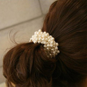 Cool na new jewelry hair jewelry hair tie elastic hair band hand-beaded faux Pearl hair rope Korean 6098