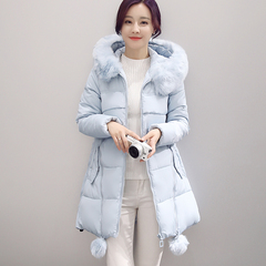 冬季中长款棉衣女士修身棉袄 韩国时尚加厚羽绒棉服韩版外套女装