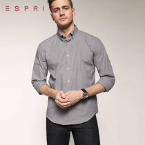 新品ESPRIT男士休闲扣领尖领长袖衬衫-075EO2F009吊牌价399