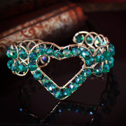 Rusa original jewelry card romantic high-grade Crystal mix color heart jewelry in Europe and America opening bracelet