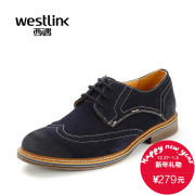 Westlink/West fall 2015 New England casual nubuck leather strap leather low cut men shoes