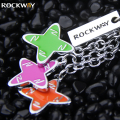 ROCKWAY钥匙扣 创意品牌logo四叶草包包挂饰金属钥匙挂件