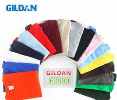 GILDAN63000吉尔丹文化衫短袖广告衫定制纯棉圆领空白批发t恤班服