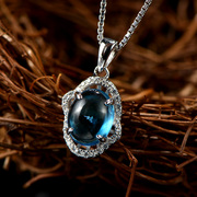Thai natural Topaz pendant in 925 Silver female Japanese and Korean fashion jewelry pendant silver
