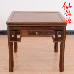 红木家具 中式仿古简易麻将桌餐桌两用 牌桌麻将台 鸡翅木麻将桌