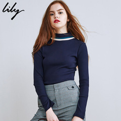 Lily2017新款女装纯色百搭九分铅笔裤OL休闲小脚裤116349C5911