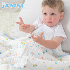 佳爱贝比 婴儿盖毯 六层纯棉纱布空调毯 宝宝秋冬毯子 儿童抱被毯