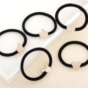 Fine jewelry jewelry rhinestone bow made by Korean band the Korean version of resin ring rope string headdress capitatum