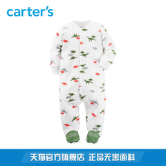 Carter's1件式长袖包脚连体衣棒球服爬服全棉宝宝婴儿童装115G277