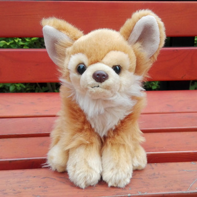 野生动物英国原单仿真蝴蝶狗狗毛绒玩具公仔布娃娃棕色毛绒布艺类玩具