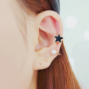 NEAP interesting styling Korea Pearl ear clip earring five-pointed star woman without pierced ear bones clip earloop