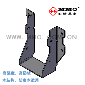 梁托连接件 U型挂件 木屋木结构别墅金属配件 JUS-76C 固捷五金