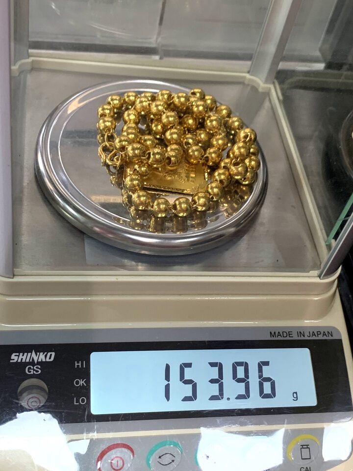 黄金项链一条153.96g 999&permil金网络拍卖公告