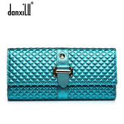 Danxilu ladies wallet large zip around wallet 2015 new Korean version 30 percent Golden rhombic fashion leather women wallet