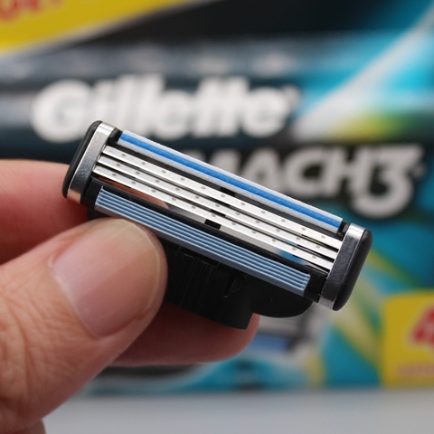 进口吉列锋速3刀片剃须刀头吉利手动三层刮胡刀头替换装 不含刀架
