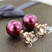 Mu-Mu-jewelry full of joy earrings women Korea temperament dramatic earrings around the three laws package mail 910