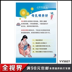 母乳喂养的好处知识海报 母婴健康护理保健挂图 医院妇产科宣传画