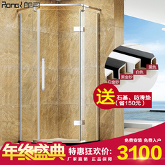 淋浴房隔断 简易洗浴房屏风 不锈钢钢化玻璃浴室