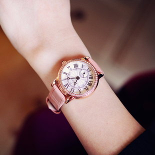 香港古欧guou复古英伦小香风优雅女士腕表真皮表带百搭潮流手表