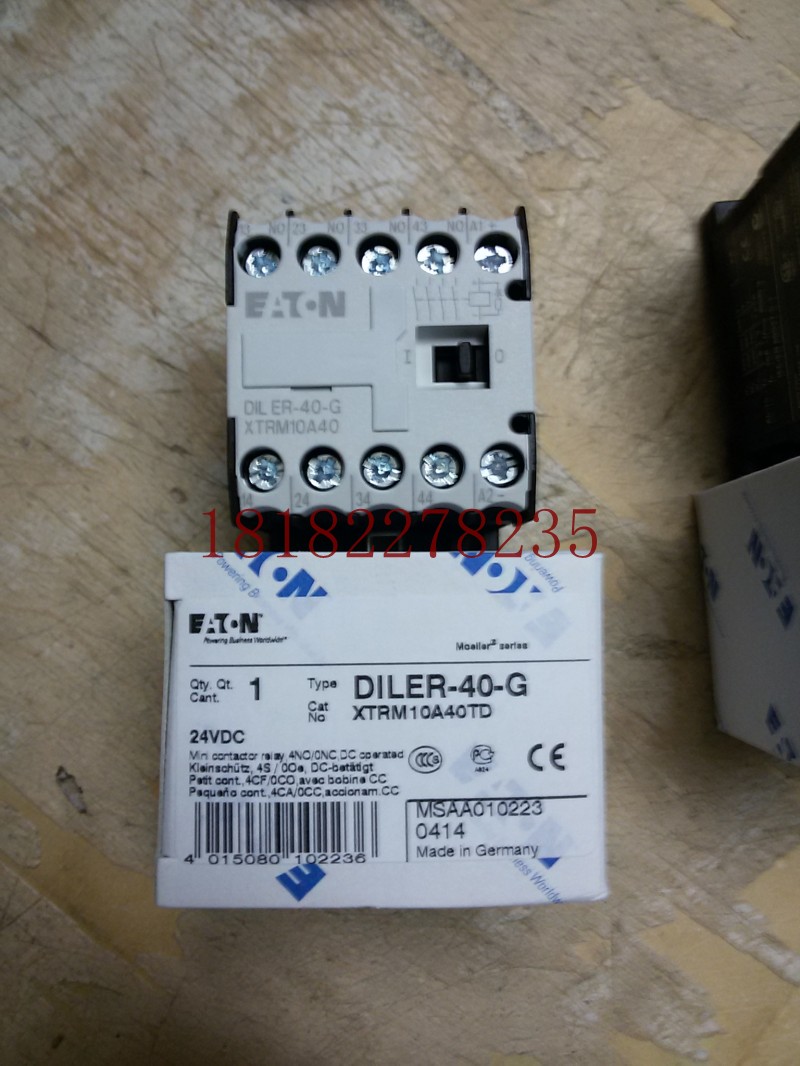 EATON MOELLER伊顿穆勒接触器式中间继电器DILER-40-G（24VDC）