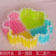 Handmade beaded jewelry DIY materials Bao Chao praised four-leaf clover fruit bowl candy dish receive free video tutorials