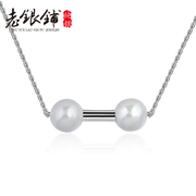 Old silver Pu S925 silver imitation Pearl silver jewelry necklace women fashion cute candy bones clavicle necklace gift