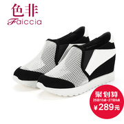 Faiccia/non spring 2015 new genuine cowhide leather with high net increase in women casual shoes A301