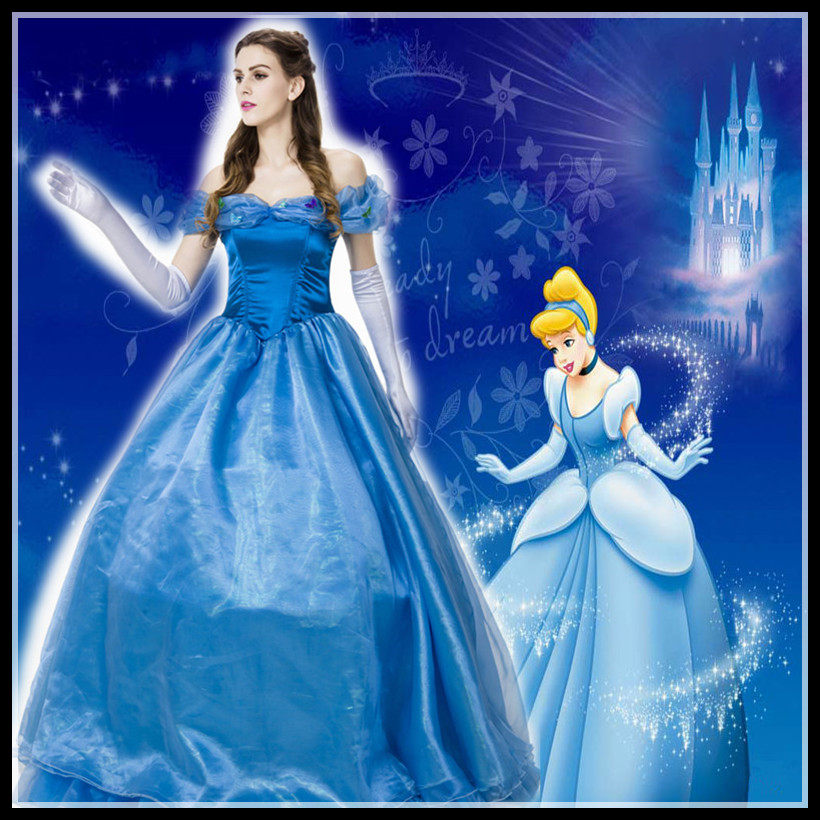 灰姑娘女装_迪成人士尼性感灰姑娘成人版公主裙女装礼服长款宫廷女