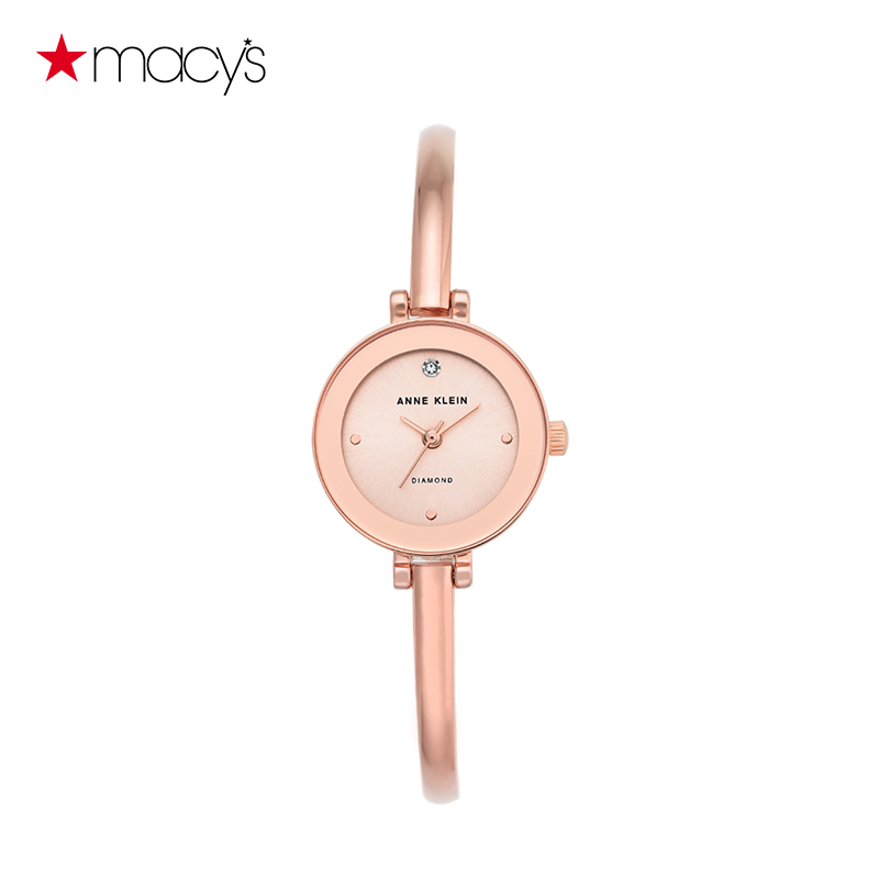 Macy's女士钻石时尚防水小表盘手镯手表正品Anne Klein161001588-tmall.hk天猫国际产品展示图1