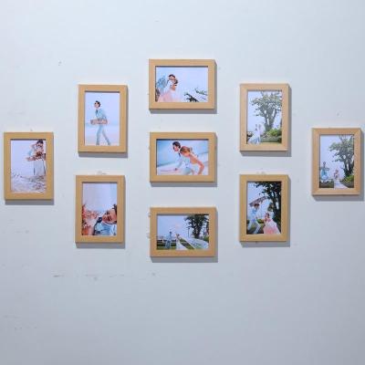 全5寸相框挂墙客厅创意组合 卧室画框相片墙 九宫格照片墙装饰