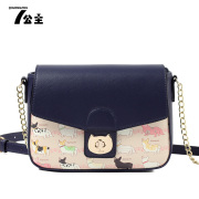 Princess cartoon handbag color Crossbody bags woman bags-fall 2015 new small Korean chain shoulder bag