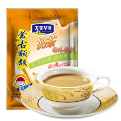 天美华乳内蒙古特产额颉奶茶独立小包袋装速溶冲饮甜味400g*2组合